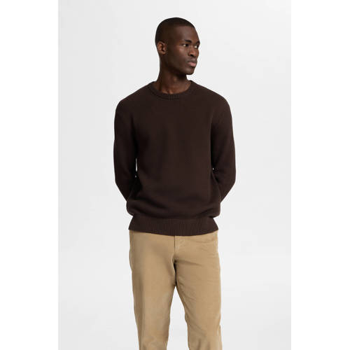 SELECTED HOMME gebreide trui bruin afbeelding