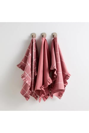 theedoek ruffle (50x70 cm) (set van 3)
