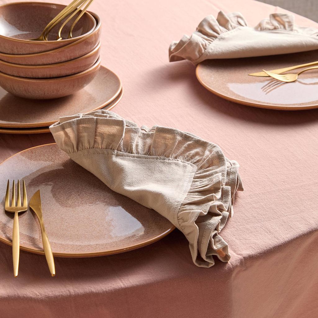 NOUS Living servet ruffle (45x45 cm) (set van 2)