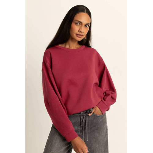 Expresso sweater rood fijn gebreid afbeelding