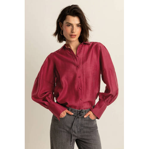 Expresso satijnen blouse rood afbeelding