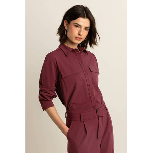 Expresso travelstof blouse donkerrood afbeelding
