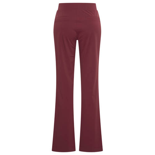 Expresso travelstof regular waist flared broek donkerrood fijn gebreid afbeelding