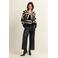 Expresso imitatieleren wide leg high waist culotte zwart