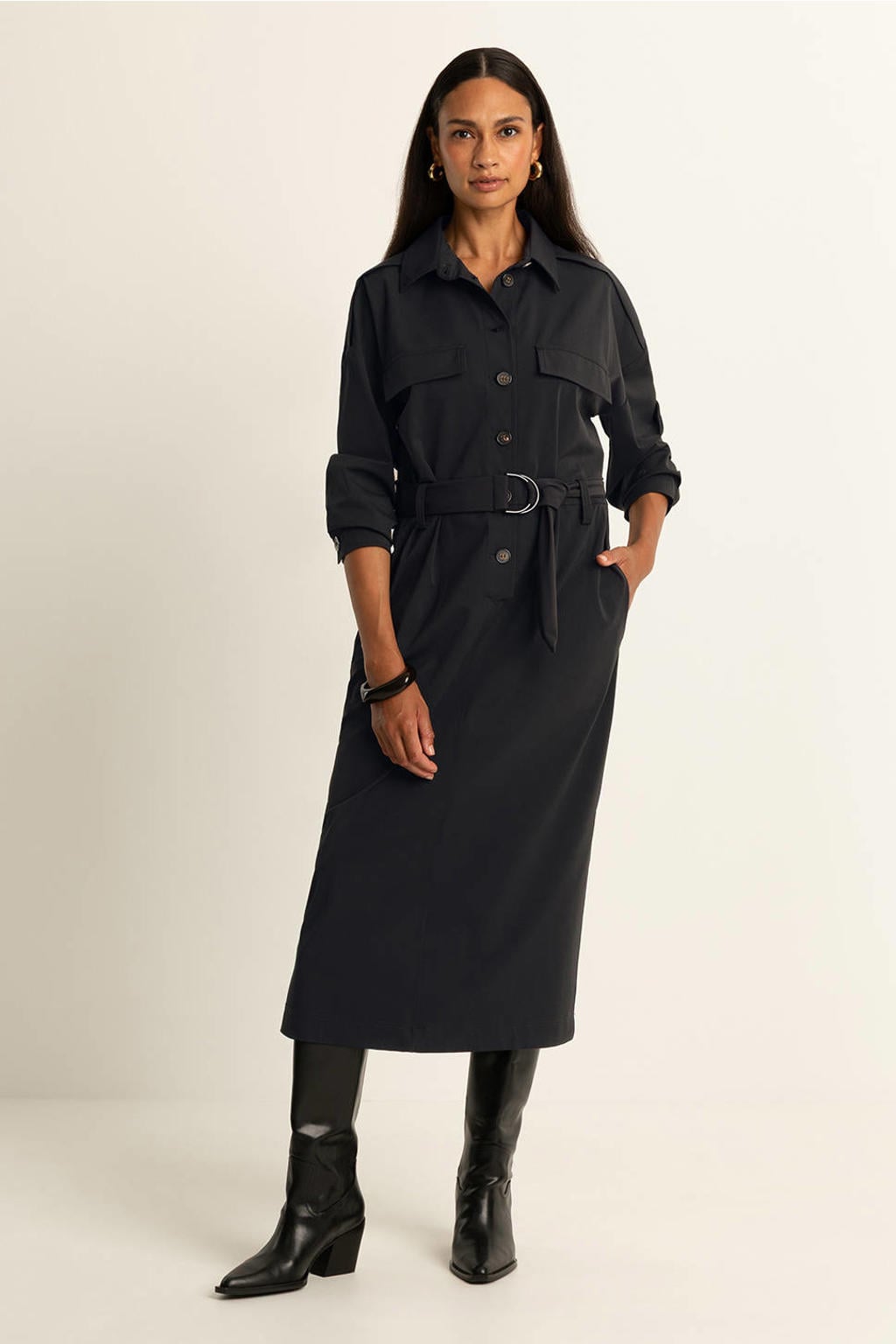 WE Fashion Curve denim blousejurk light blue denim WE Fashion Curve denim blousejurk light blue denim