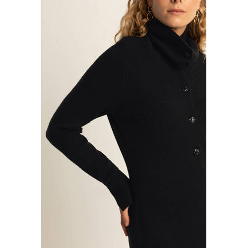 Expresso midi jurk gebreid zwart afbeelding