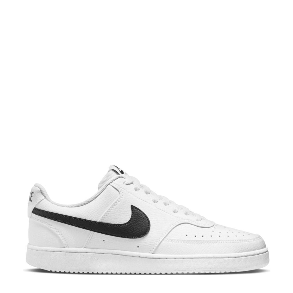 Wit en zwarte heren Nike Court Vision Low sneakers van imitatieleer/voering: mesh/voetbed: eva met veters