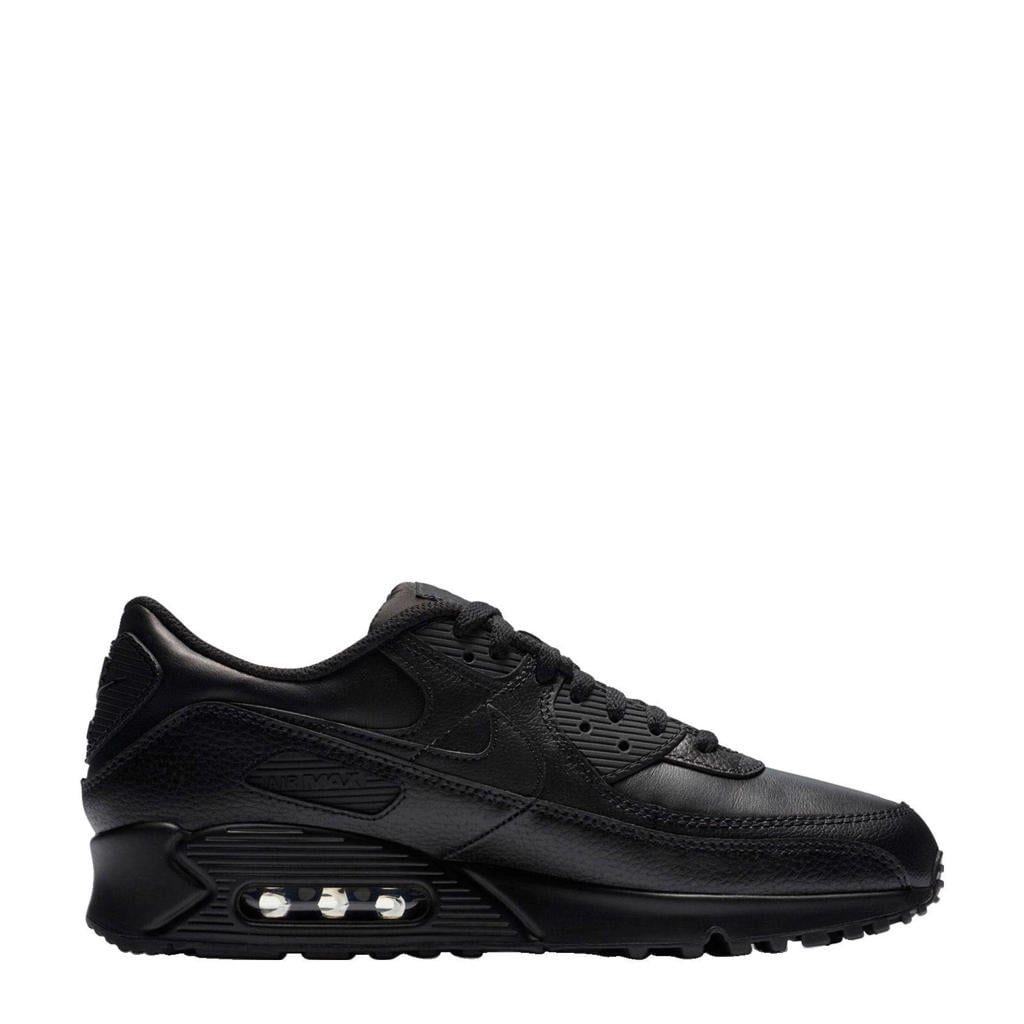 Zwarte unisex Nike Air Max 90 sneakers van leer met veters