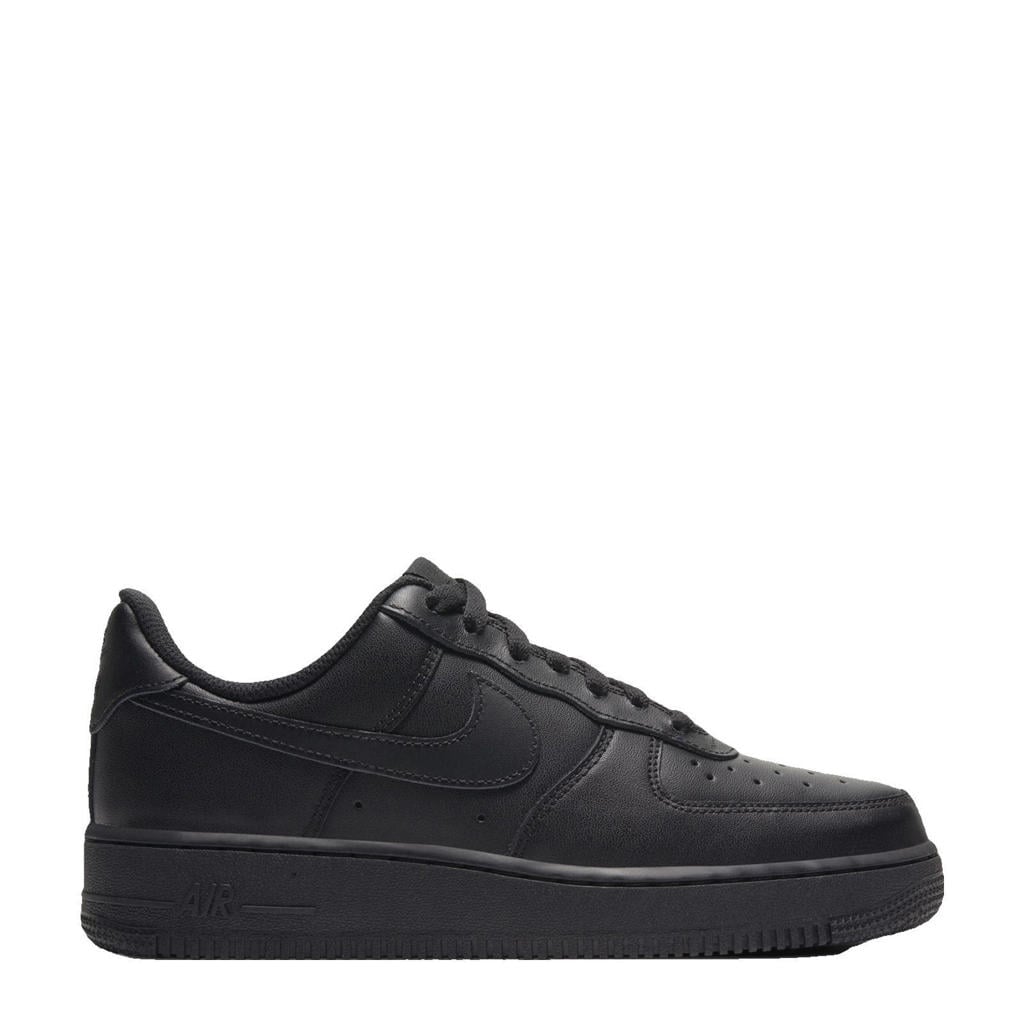 Zwarte dames Nike Air Force 1'07 sneakers van leer/voering: mesh/voetbed: eva met veters