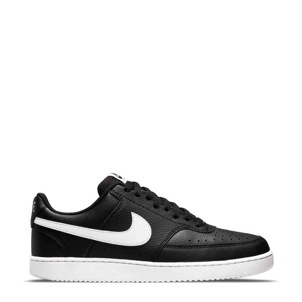 Zwart en witte heren Nike Court Vision Low sneakers van imitatieleer/voering: mesh/voetbed: eva met veters