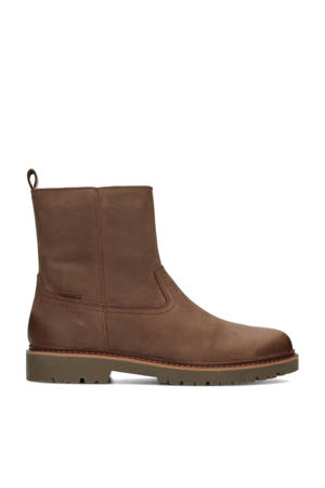 Toni gevoerde leren enkelboots bruin