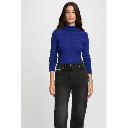 Morgan coltrui fijn gebreid blauw afbeelding