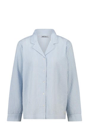 pyjamatop Mindy blauw/wit