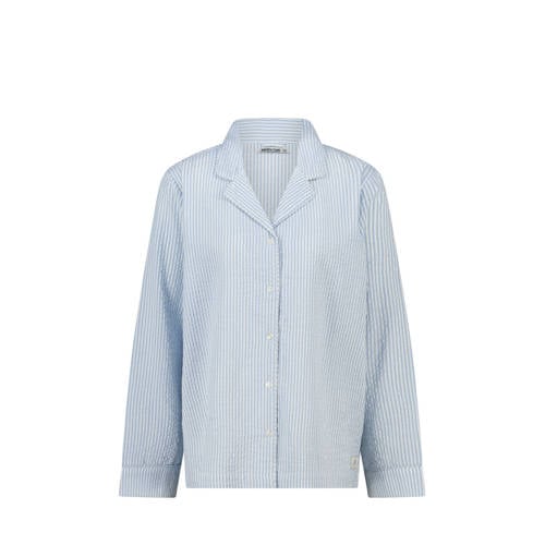 America Today pyjamatop Mindy blauw/wit afbeelding