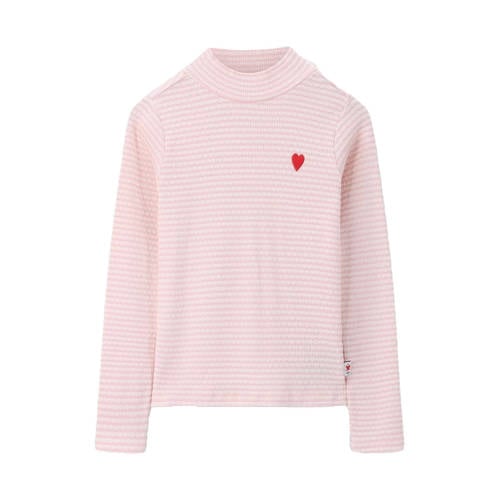 Sissy-Boy gestreepte longsleeve lichtroze rib gebreid afbeelding