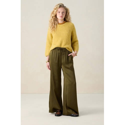 Sissy-Boy wide leg high waist broek donkergroen afbeelding