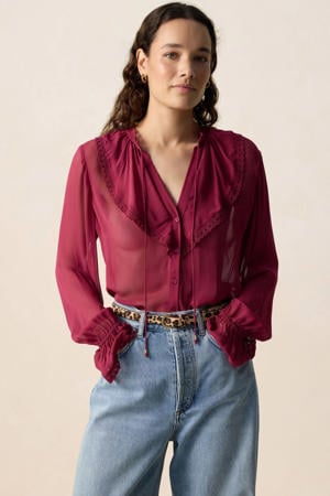 blouse donkerrood
