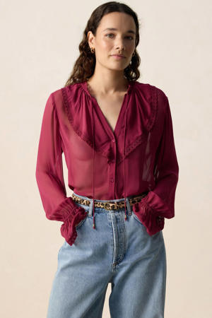 blouse donkerrood