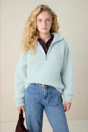 schipperstrui met wol blauw