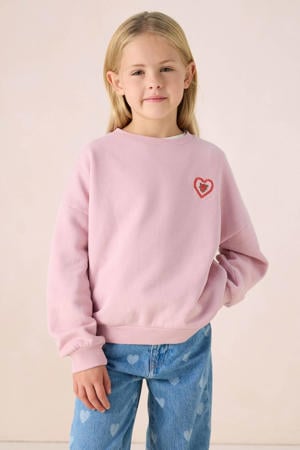 sweater met backprint roze