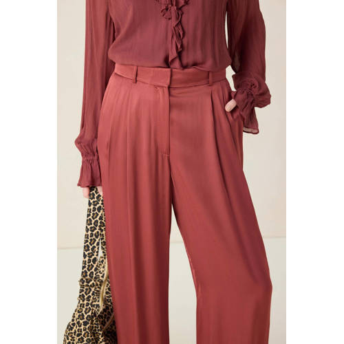 Sissy-Boy wide leg high waist broek donkerrood afbeelding