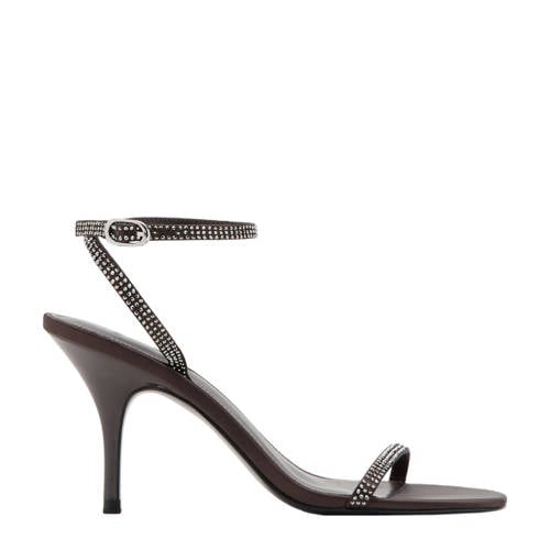 Mango sandalettes met strass bruin afbeelding