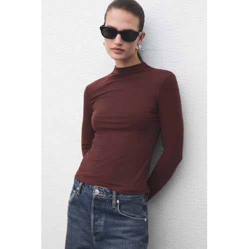Mango top bruin afbeelding