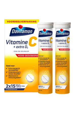 Vitamine C + Extra D3 bruistabletten - hoog gedoseerd - 30 stuks