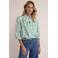 Tramontana gestreepte blouse turquoise