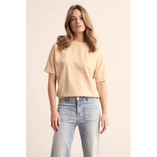 Tramontana high waist straight leg jeans light blue denim afbeelding
