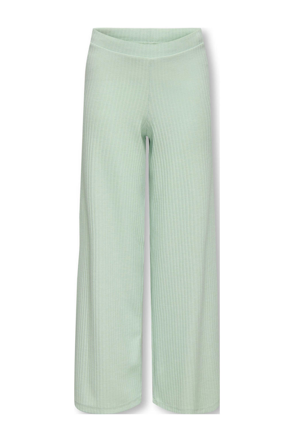 Lichtgroene meisjes KIDS ONLY GIRL Wide leg casual broek met effen