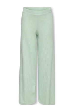 Wide leg casual broek lichtgroen
