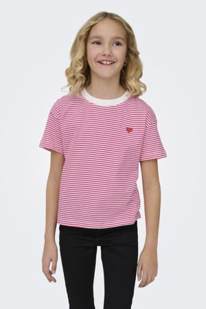 gestreepte T-shirt rood