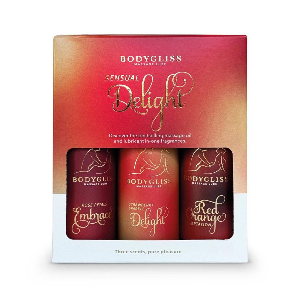 Bodygliss Travel Edition 3-Pack glijmiddel - Sensual Delight