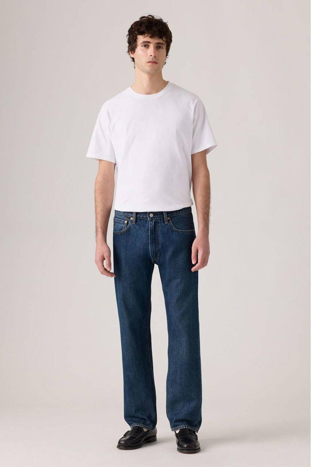 Levi's 555 relaxed straight leg jeans dark indigo