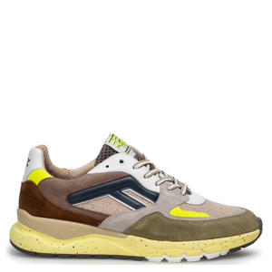 De Treener 01.57 suède sneakers bruin/geel