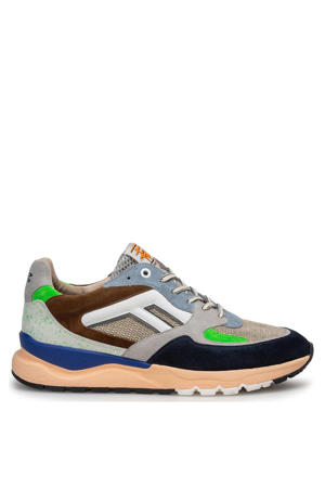 sneakers bruin/grijs/blauw