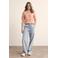 Tramontana straight high waist casual broek blauw