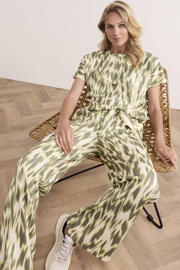 thumbnail: Tramontana straight high waist broek groen