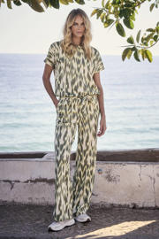 thumbnail: Tramontana straight high waist broek groen