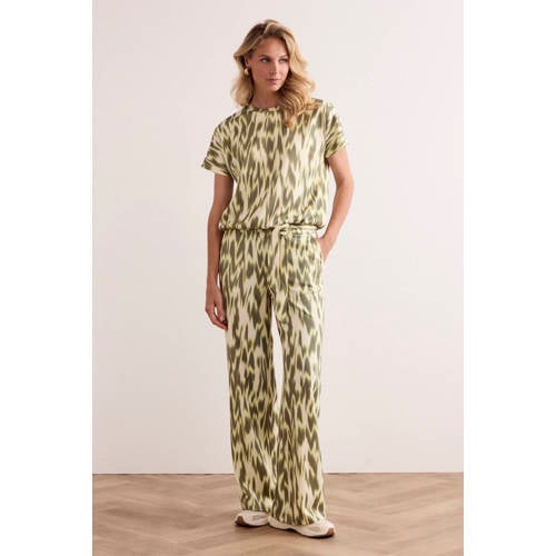 Tramontana straight high waist broek groen afbeelding