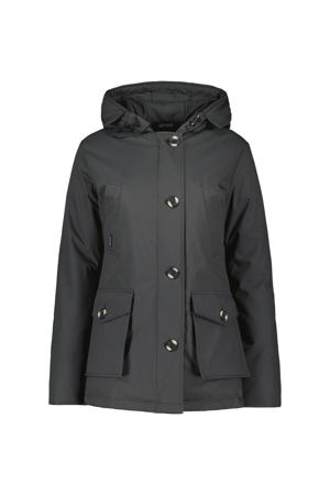 gewatteerde winterjas 4 POCKET PARKA antraciet