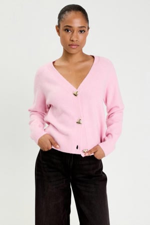 gebreid vest lichtroze