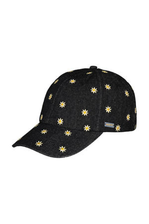 pet Sweeys Cap met bloemen print zwart