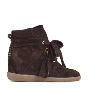 Jae-yy suède sneakers met sleehak bruin