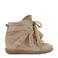 BRONX suède sneakers met sleehak beige