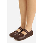 thumbnail: BRONX leren ballerina's donkerbruin