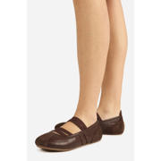 thumbnail: BRONX leren ballerina's donkerbruin
