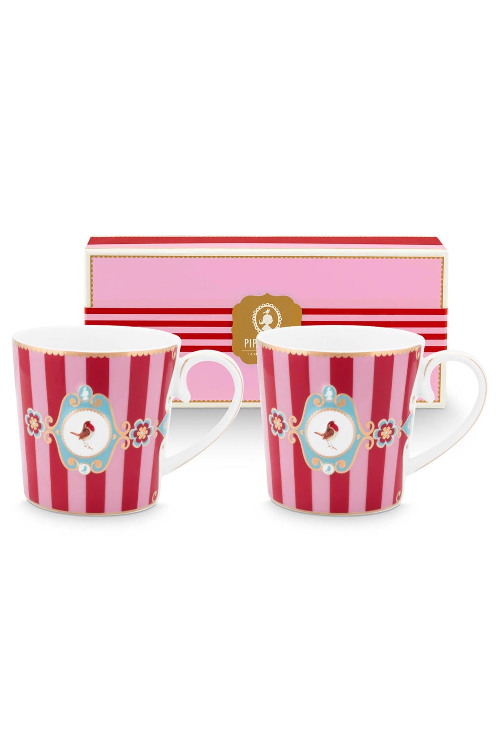 Pip Studio mok love birds (set van 2)