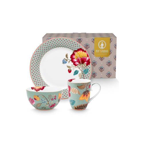 Pip Studio serviesset blooming Tales (set van 3) afbeelding